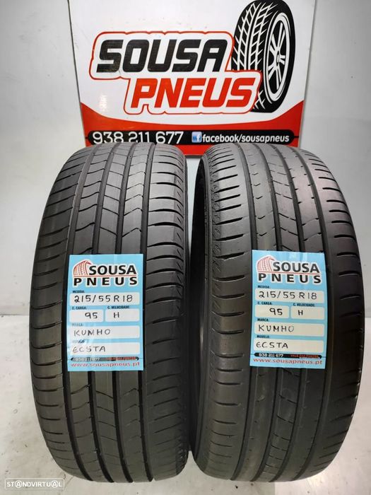 2 pneus semi novos kumho 215-55r18 oferta dos portes 120 EUROS
