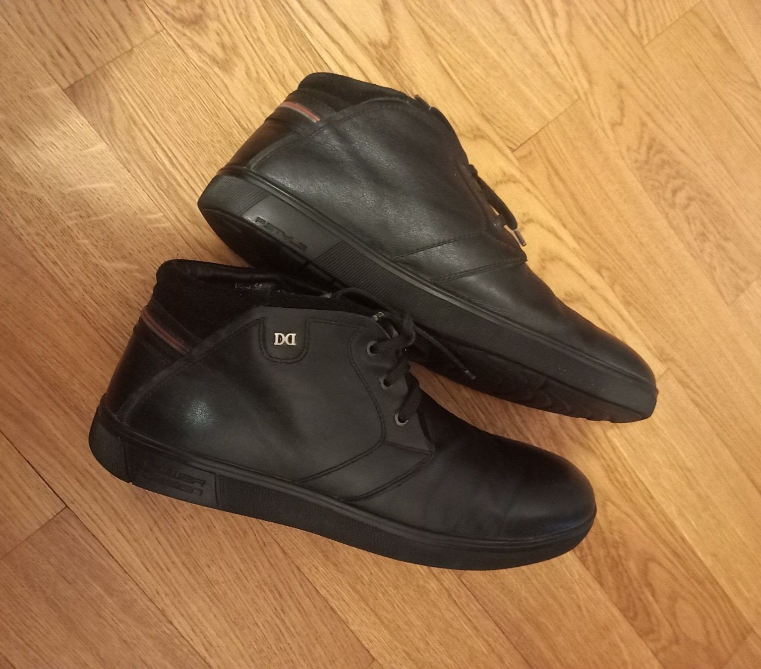 Зимові чоловічі чорні класичні шкіряні черевики Davis, розмір 42