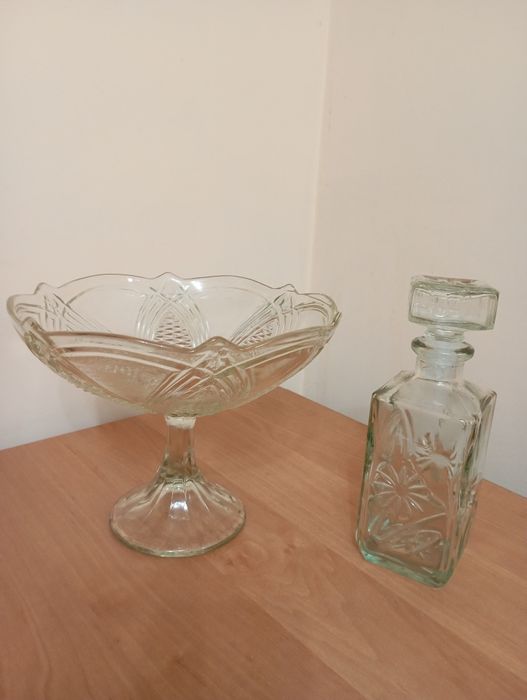Графин та  ваза фруктовниця СССР, стан ідеальний