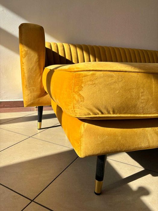 Narożnik uniwersalny musztardowy - wyprzedaż ekspozycji