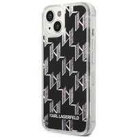 Karl Lagerfeld Etui Iphone 14 6,1" czarny Liquid Glitter Monogram