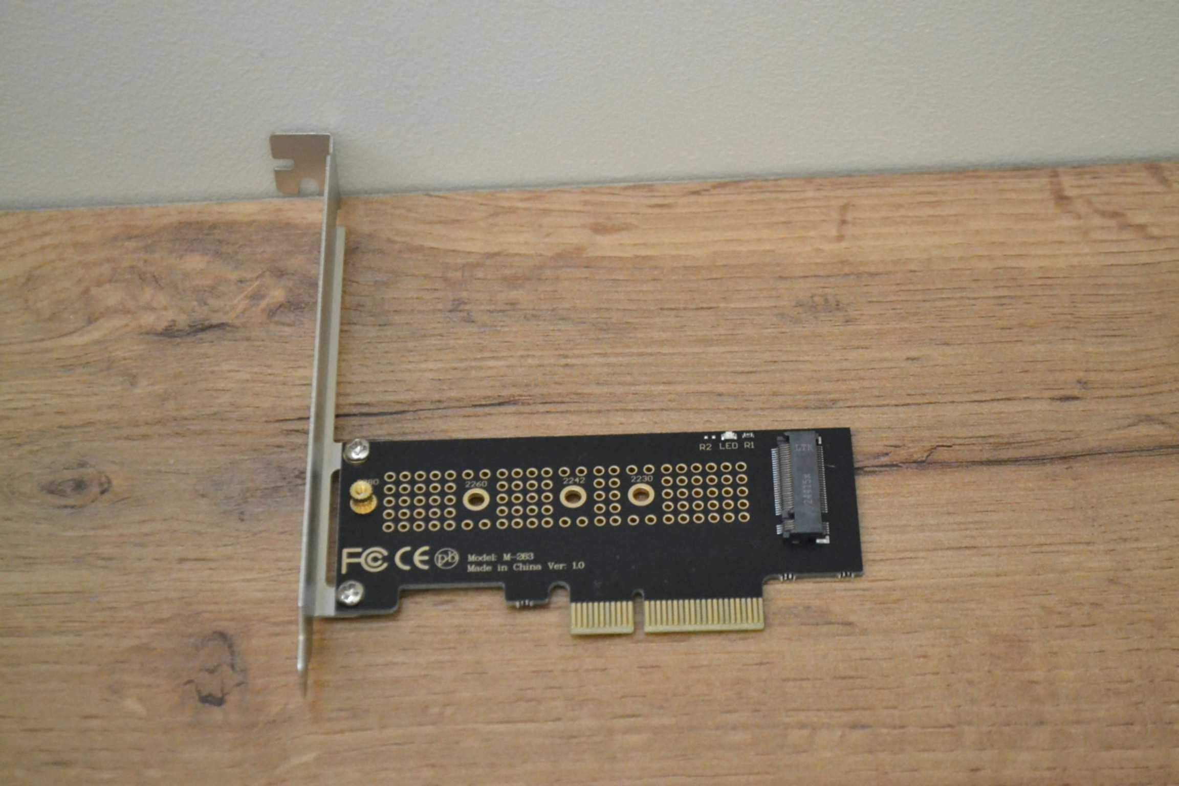 karta adapter przejściówka dla dysku SSD M.2 NVME na PCI Express 24h