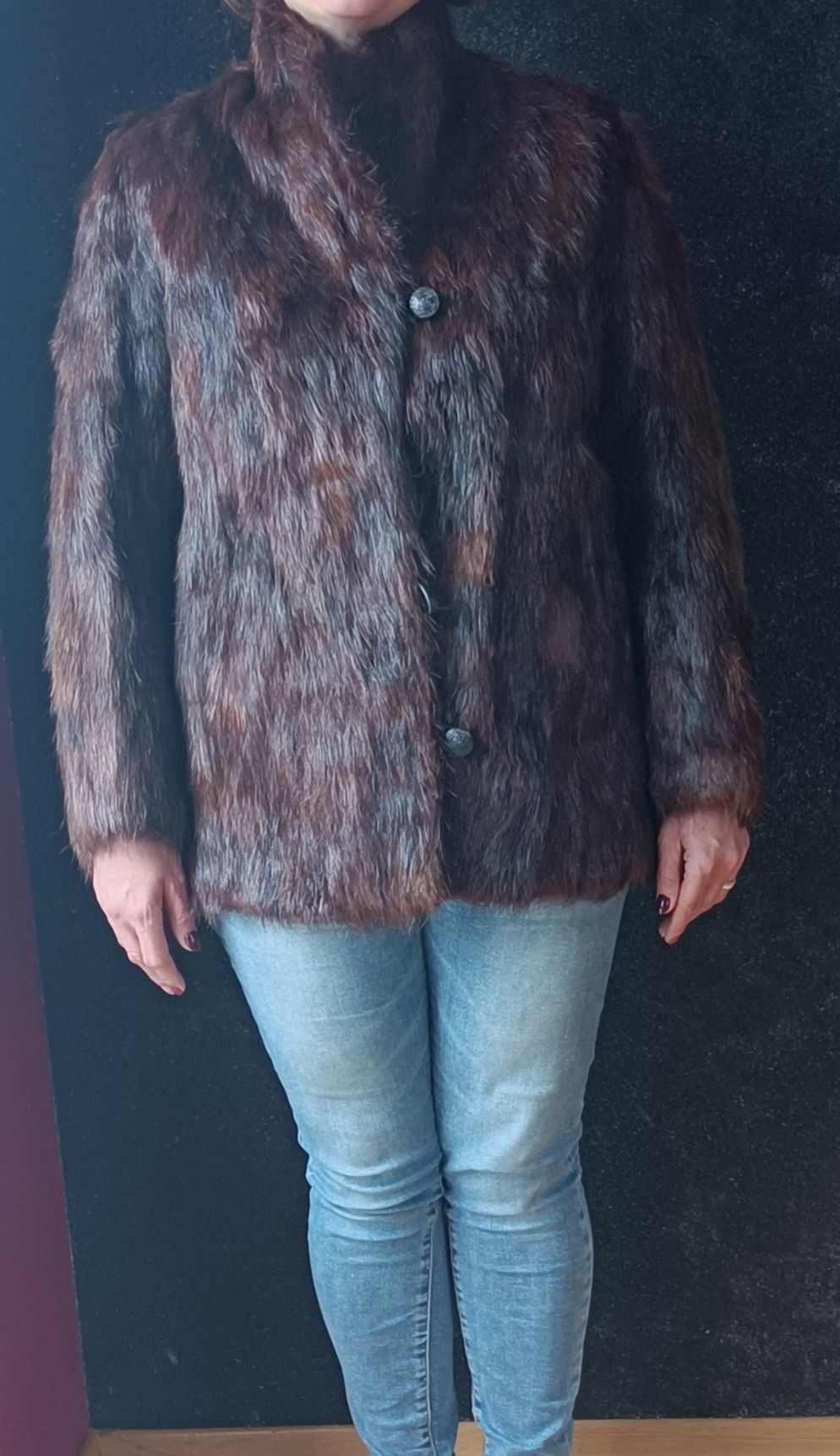 Futro  naturalne z nutrii roz. 40/42