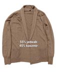 Jedwabno-kaszmirowy kardigan w kolorze beżowym rozm. S/M