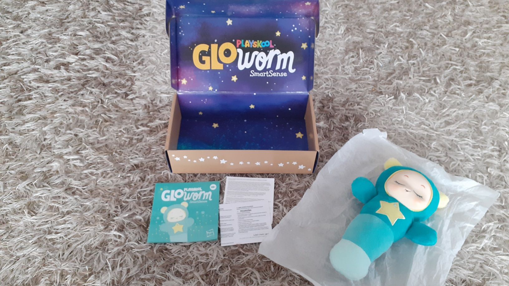 Glo Worm SmartSense Playskool, miękka wypchana uspokajająca zabawka