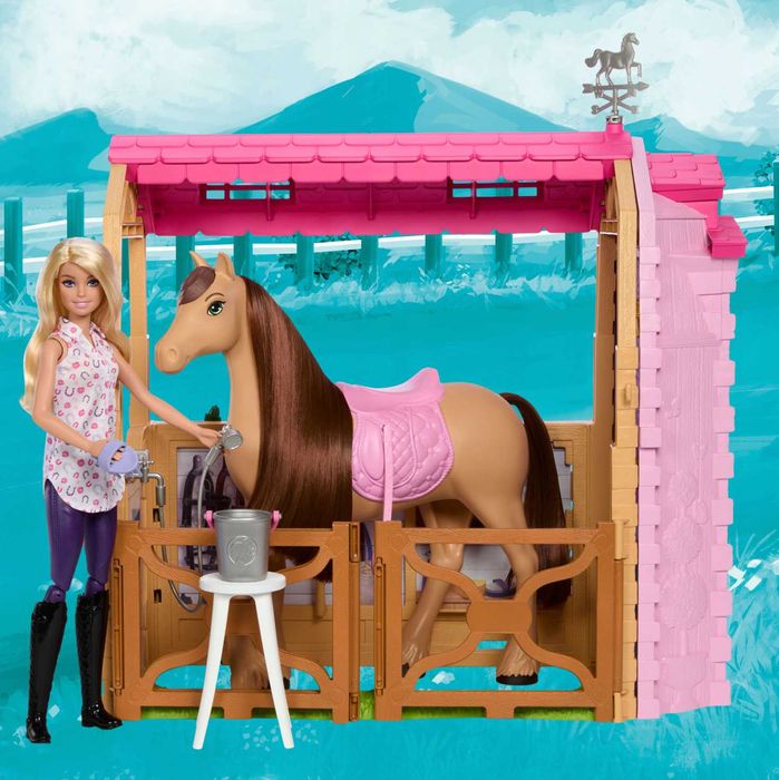 Ігровий набір Barbie Чудова стайня для конячки (HXJ44) •Оригінал Барбі