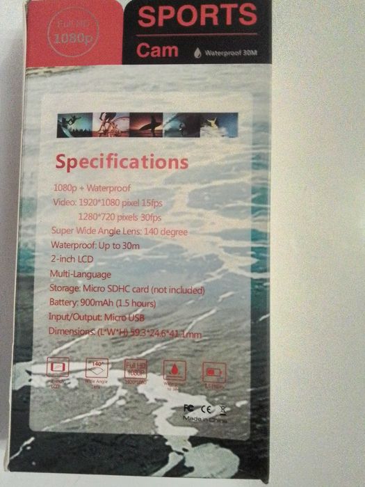 Kamera akcji kamera sportowa