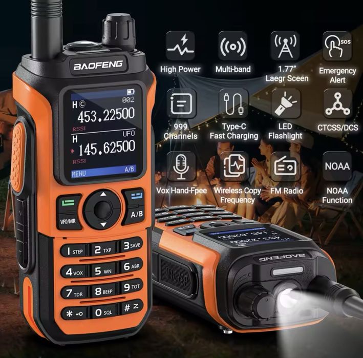 Walkie-talkie multibanda FM, AM