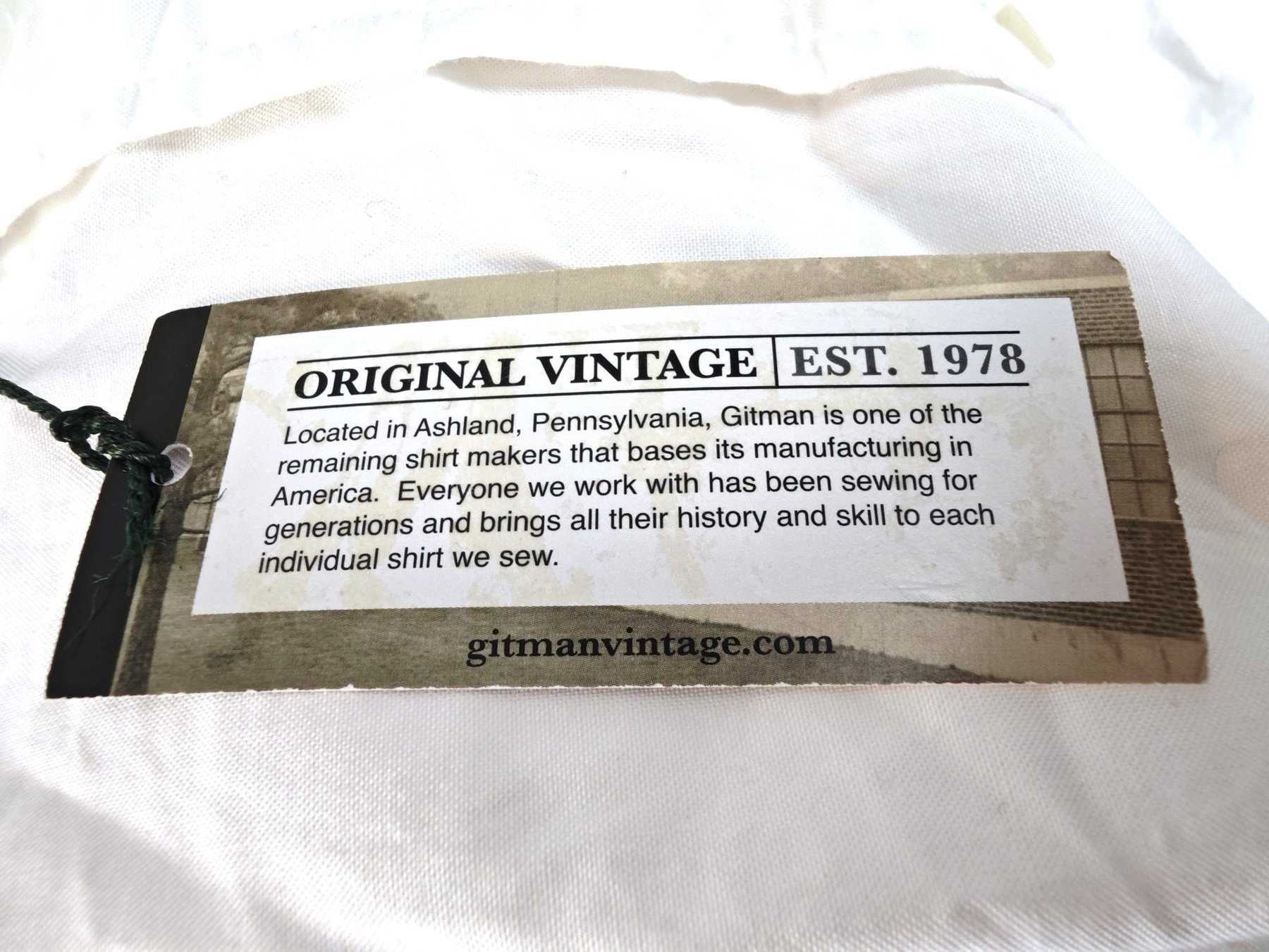 Camisa nova GitmanBros dos USA