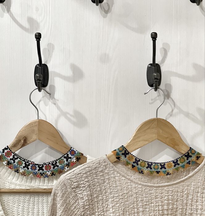 Дводільна силянка з матового бісеру / силянка / прикраса з бісеру