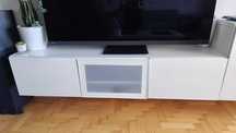 Szafka RTV IKEA BESTA 180x40x38 cm biała