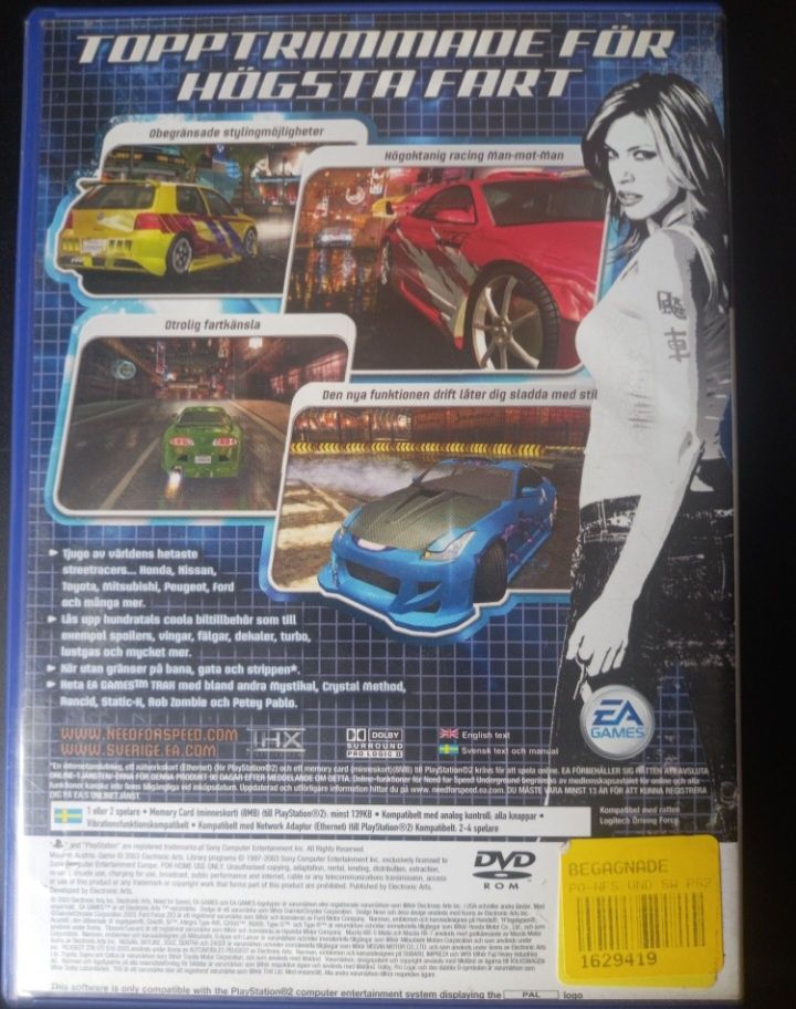 Jogo playstation 2 need for speed undergrond