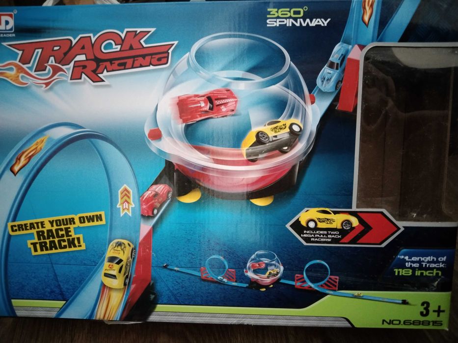 Гоночний інерційний трек у колбі з машинками, hot wheels