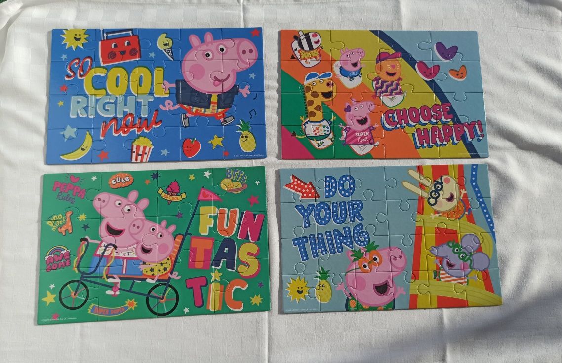 Puzzle Świnka Peppa Peppa pig 3+ 4 in 1