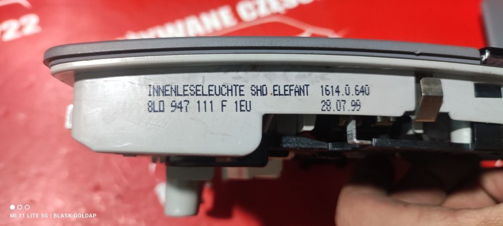 Oświetlenie Kabiny Szyberdach Audi A3 8L 1.6 B 5D Lift Blask Gołdap