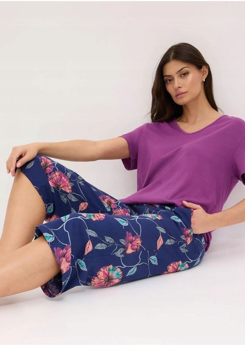 B.P.C spodnie z nadrukiem kolorowym dżersejowe r.36/38