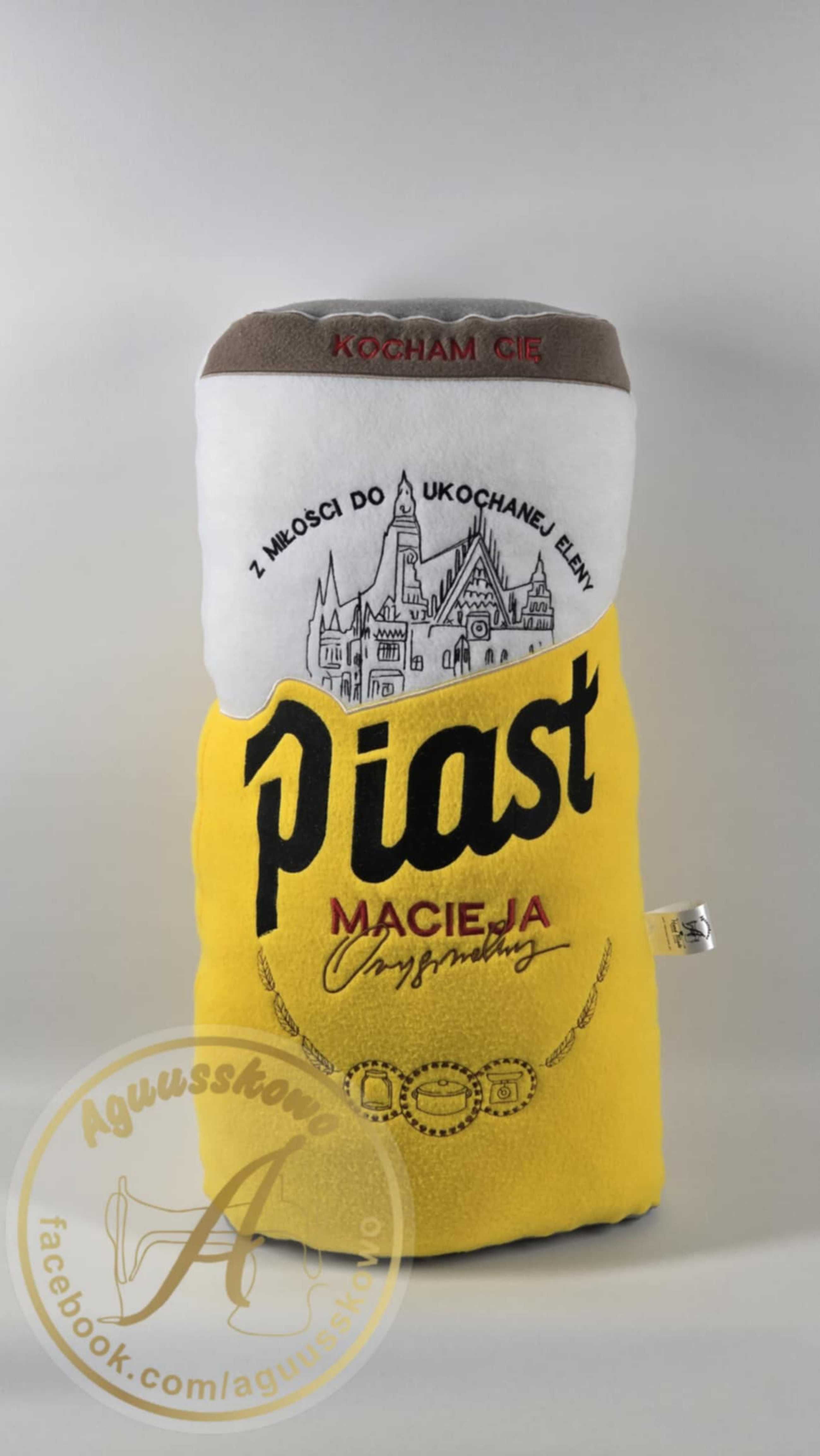 Puszka Piwa poduszka zagłówek personalizacja