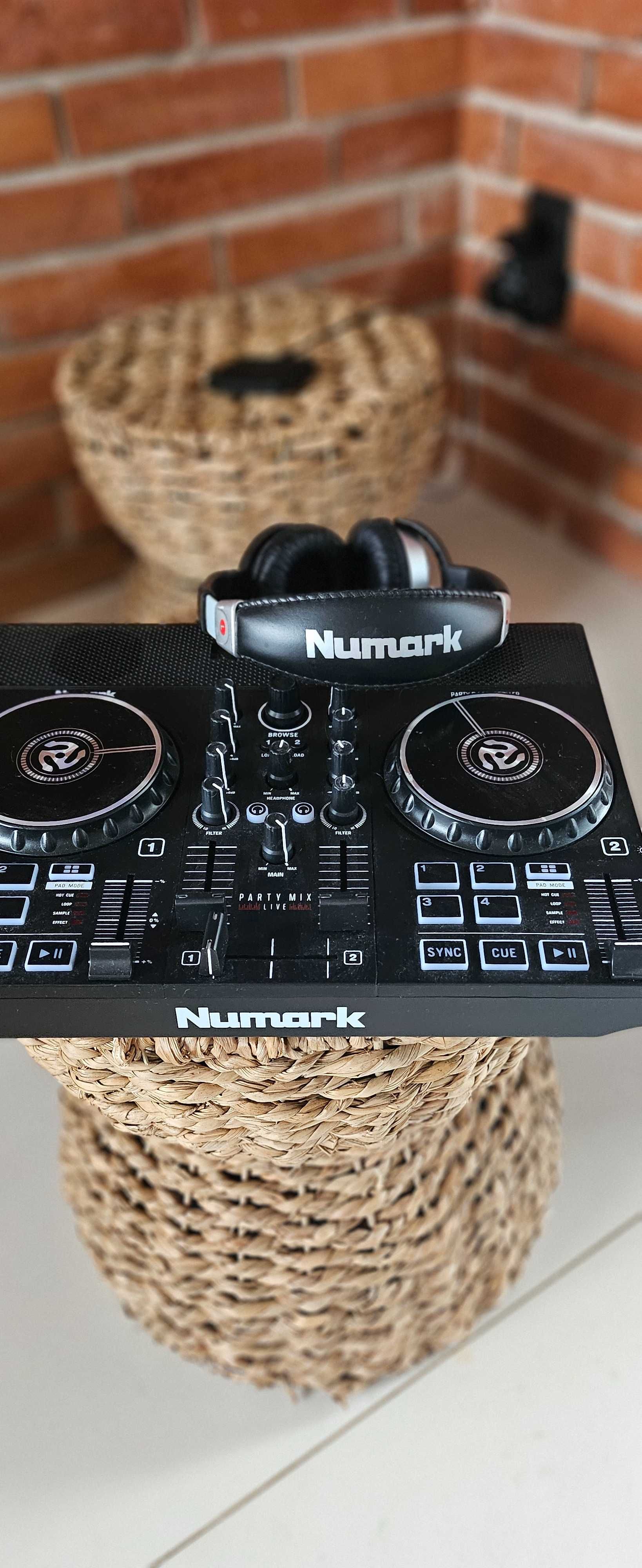 Kontroler Numark Party mix 2 z sluchawkami,mikser,