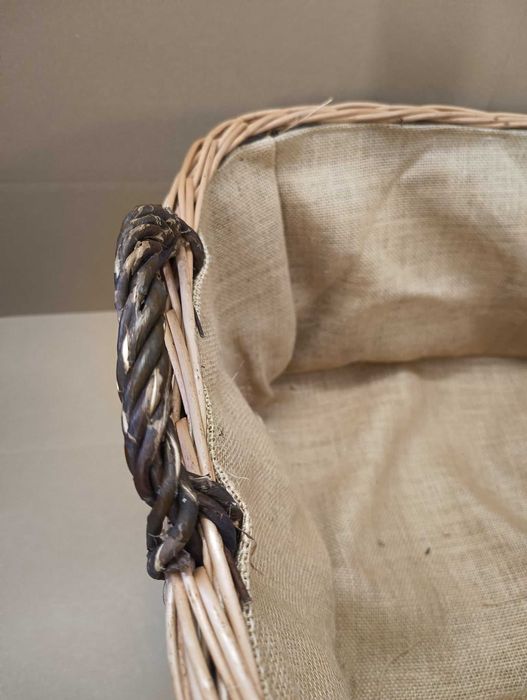 Dehner Kosz wiklinowy z jutą, ok. 60 x 47 x 40 cm wiklina NOWE