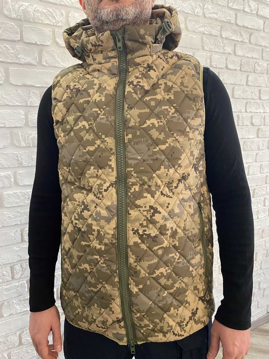 Жилетка камуфляж с подогревом юсб жилет військовий з електропідігрівом
