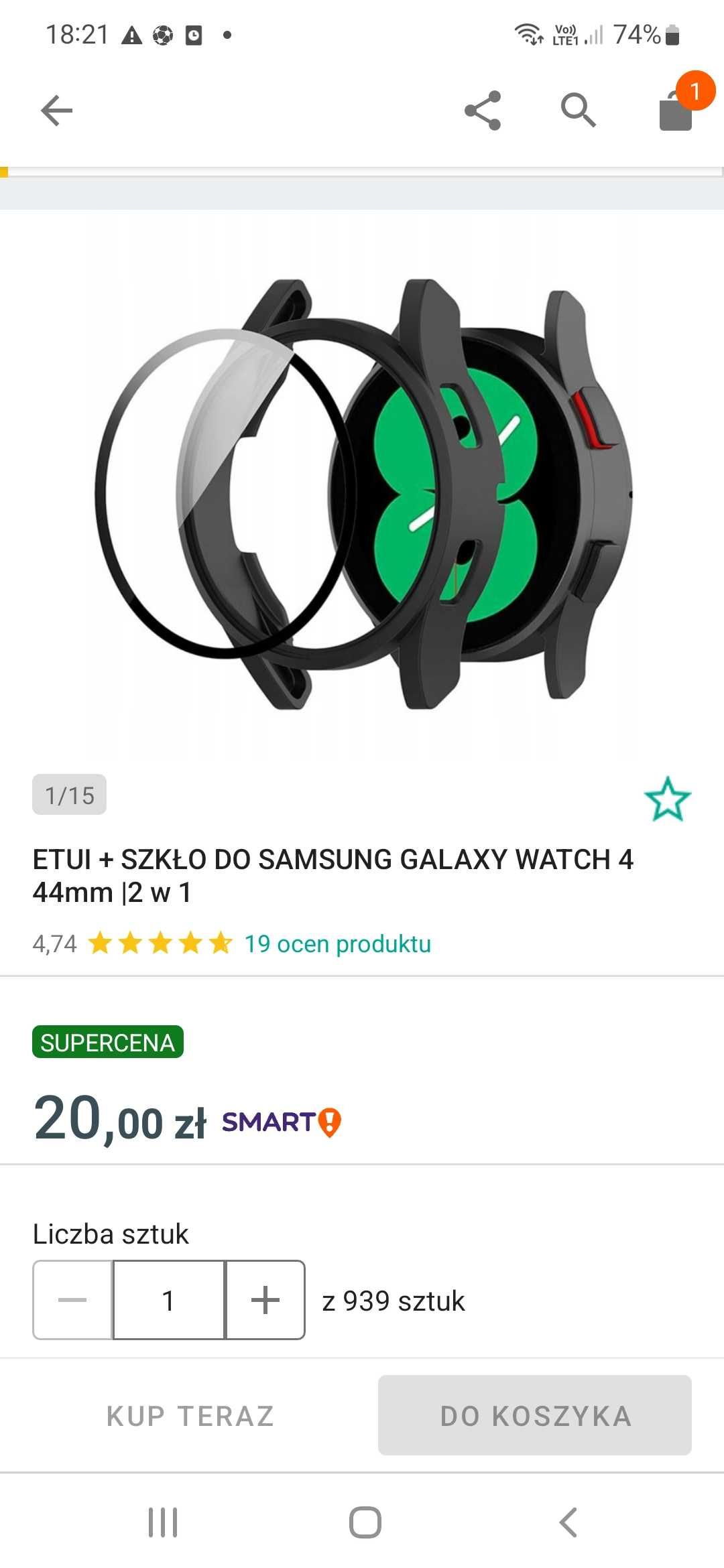 Etui +szklo smamsung galxy watch 4