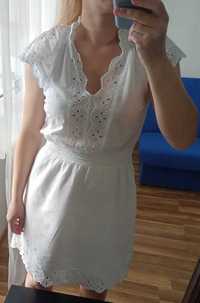 H&M bawełniana biała sukienka S