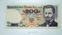 Banknot PRL   200 zł   1986    DH   st.1 UNC