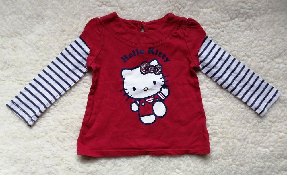 TU Hello Kitty bluzka podwójna z długim rękawem r.9-12 mies.