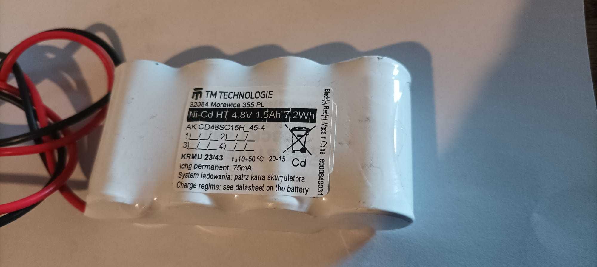 Akumulatory 1500mAh Tm technologies NiCd 4.8V 4xSC  VHR-2N 30szt