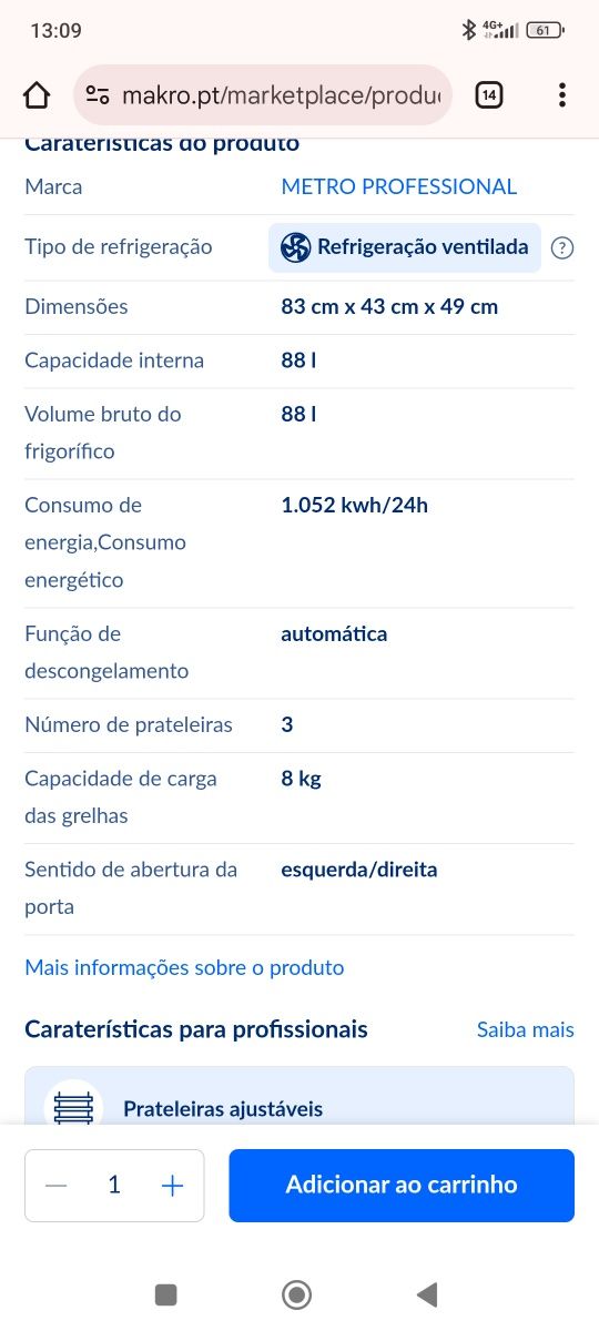 Frigorífico bebidas
