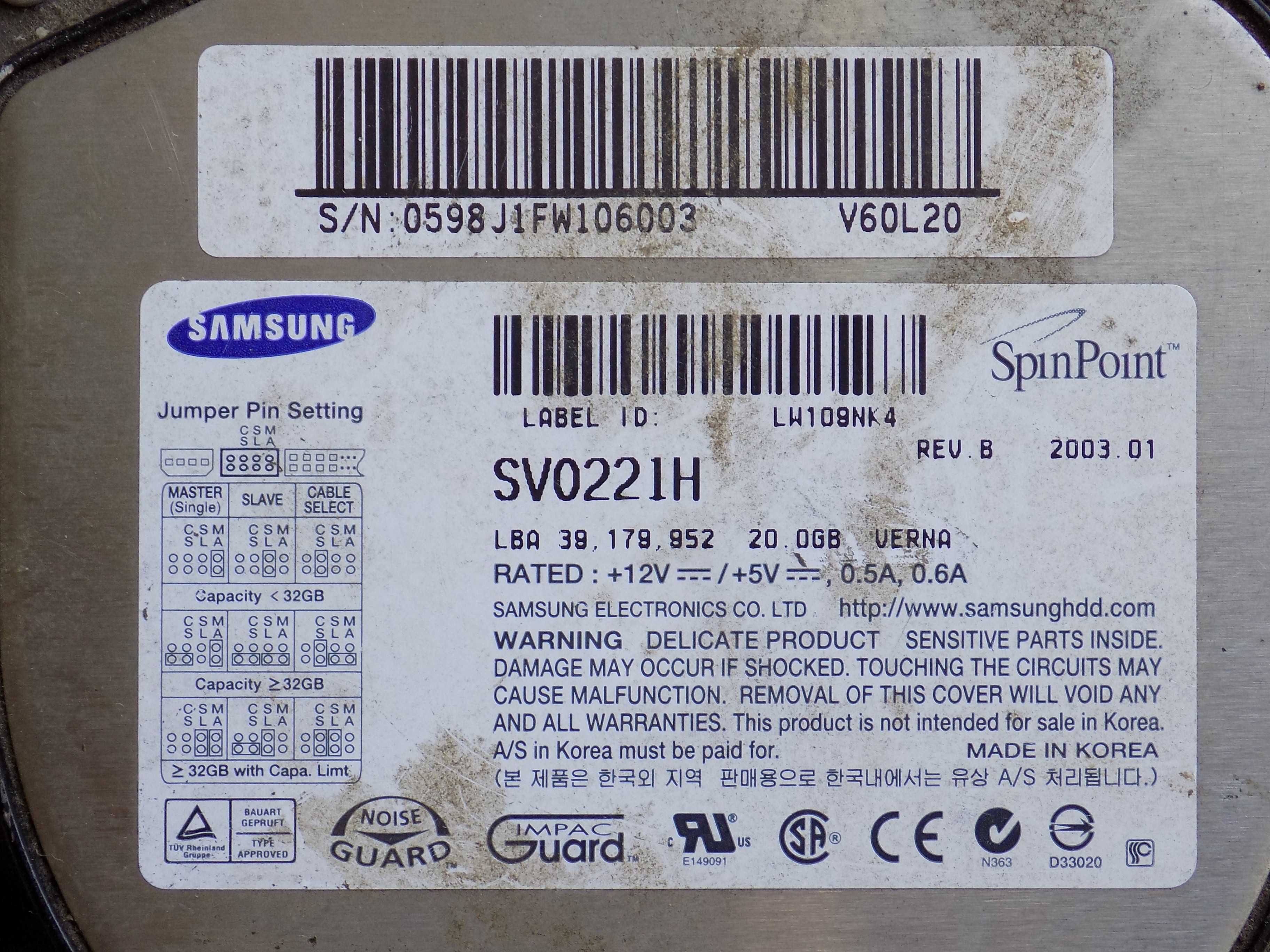 Жесткие диски Hitachi HDT 725025VLAT 80 и IC35L030AVVN07-0 и SVO221H