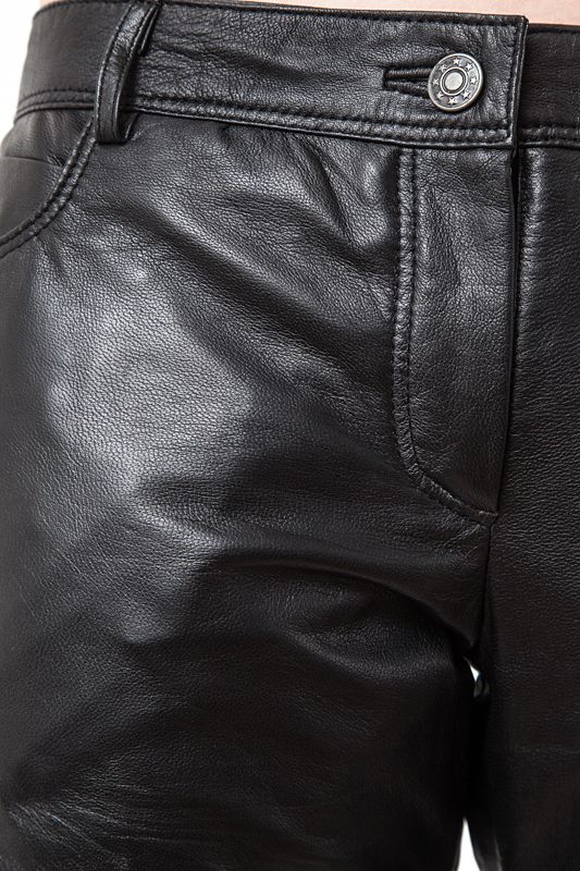 кожаные штаны Helium чёрного цвета