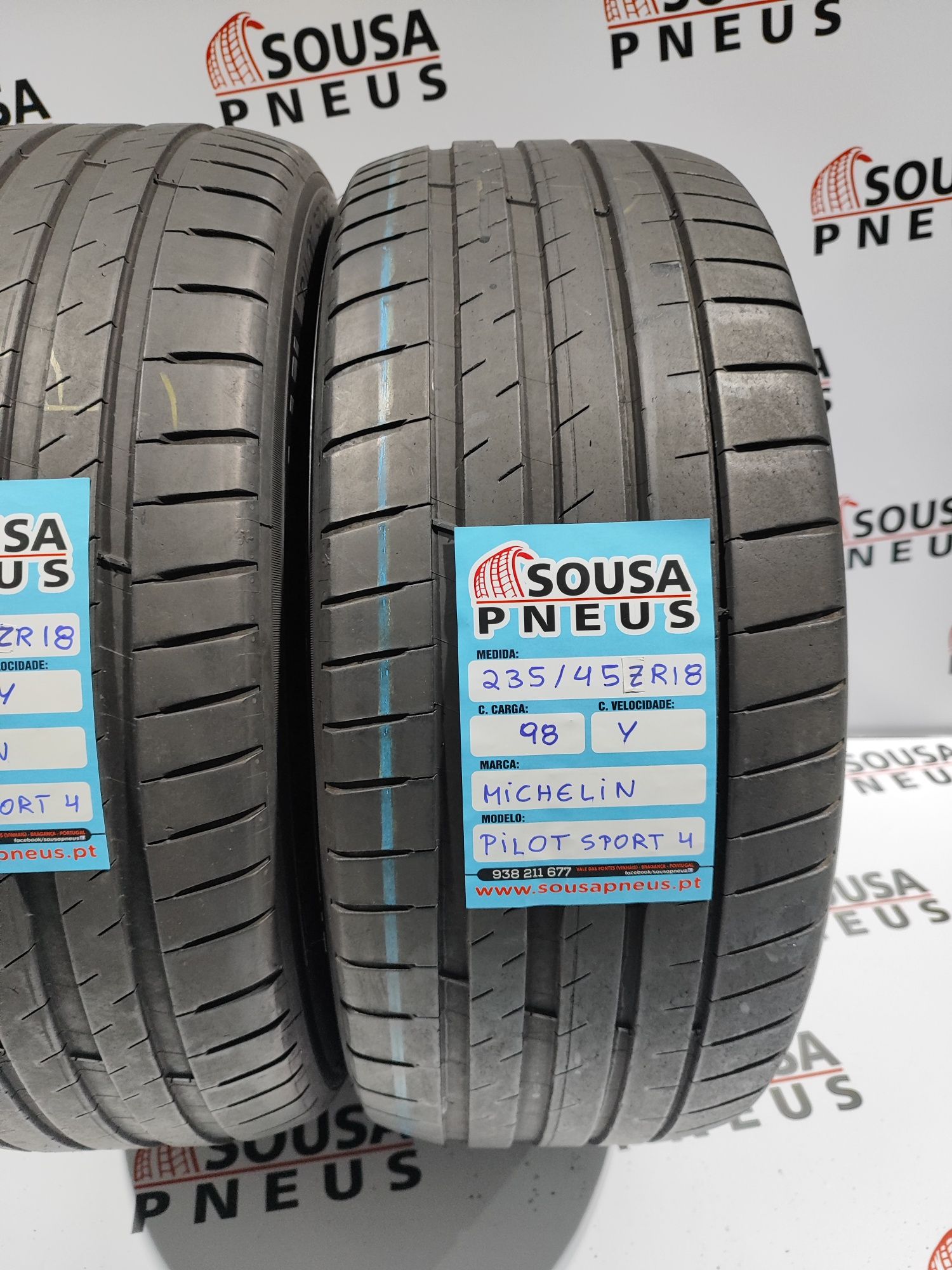 2 pneus semi novos 235-45ZR18