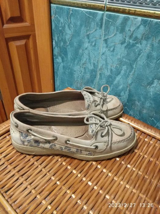 Женские туфли ,тор сайдеры ,  , обувь Sperri р39 (25 см ) нубук