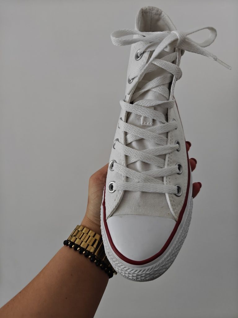Converse trampki wysokie białe damskie 39/25 cm