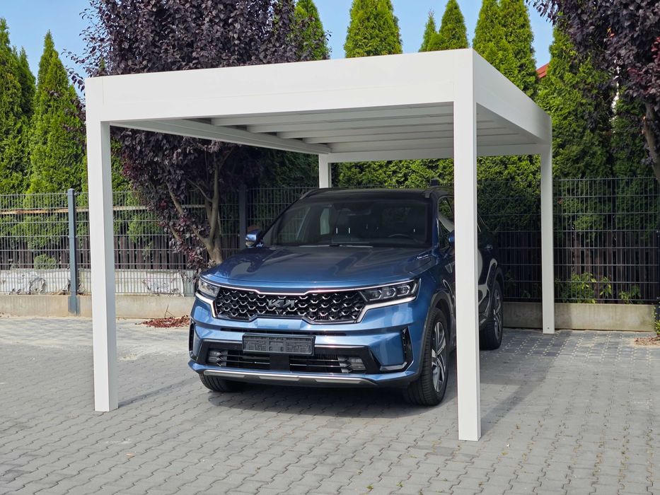 CARPORT aluminiowy pergola masywna. wymiar 5x3m, kolor: RAL9010STR