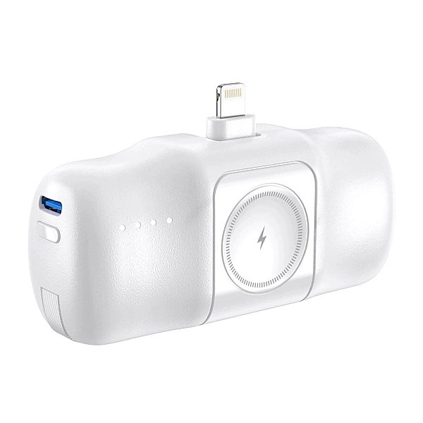 Mini powerbank Wozinsky WF16-YLS 5000mAh 15W Lightning z wbudowanym ka