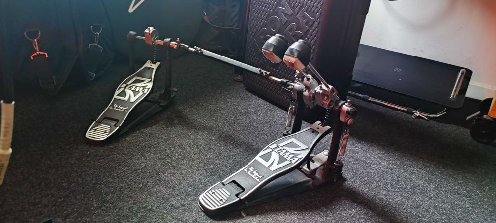 Bateria (pedal duplo + banco + tripé choques)