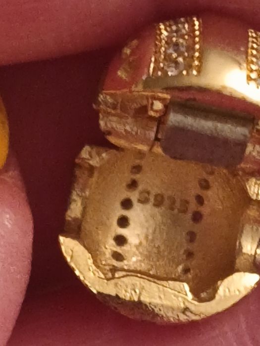 Charms klipsbloker zawieszka srebrna pozłacana do bransoletki typu Pan