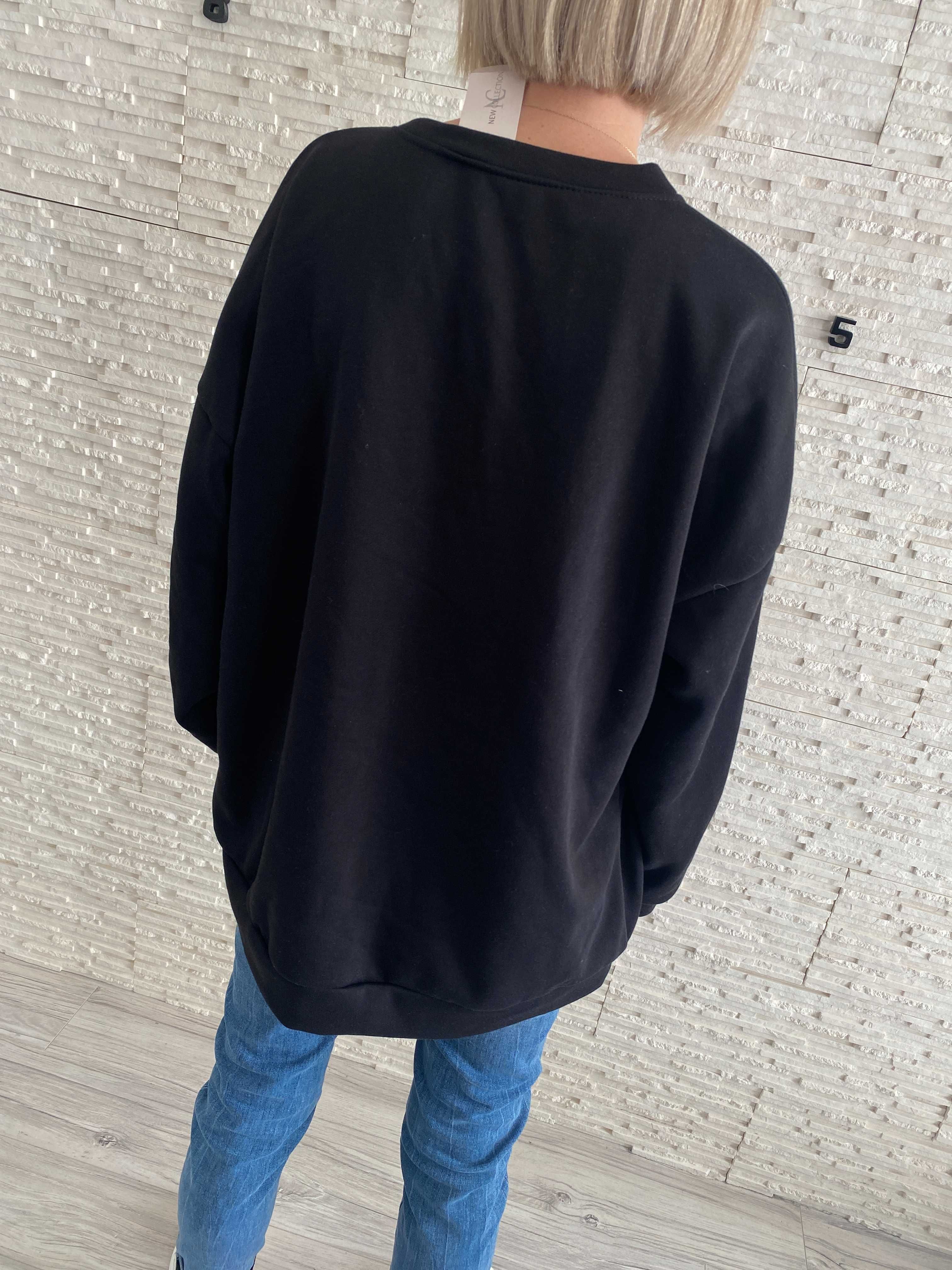 New collection nowa bluza oversize broszka kwiat 3D