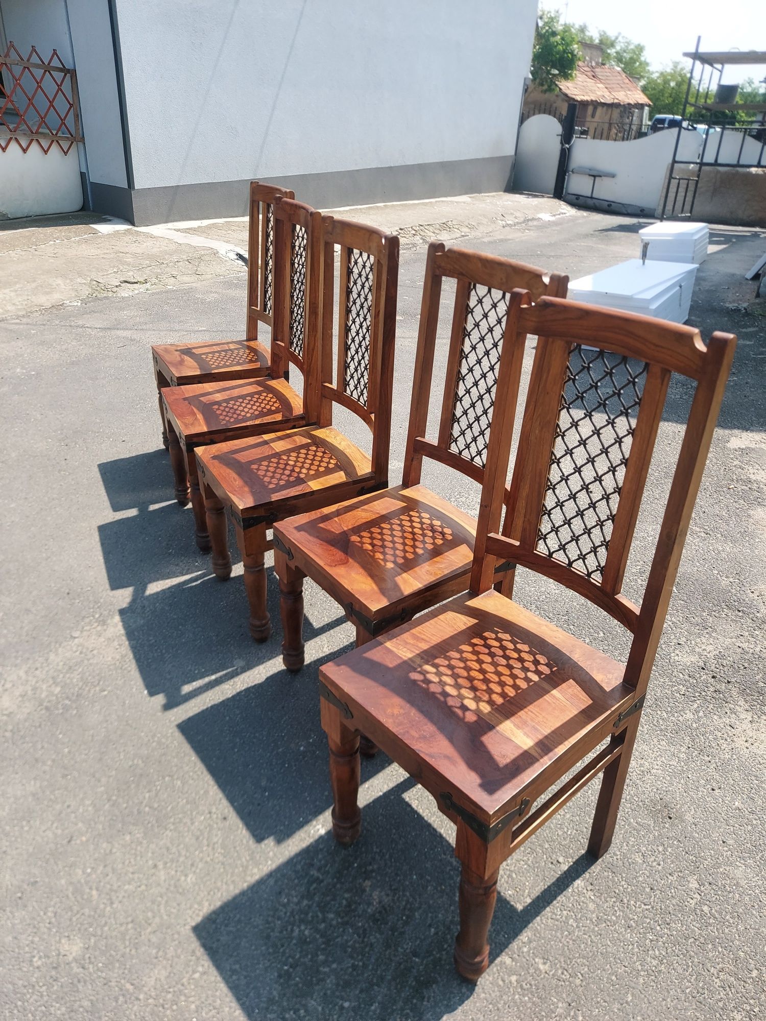 Krzesła krzeslo komplet drewniane