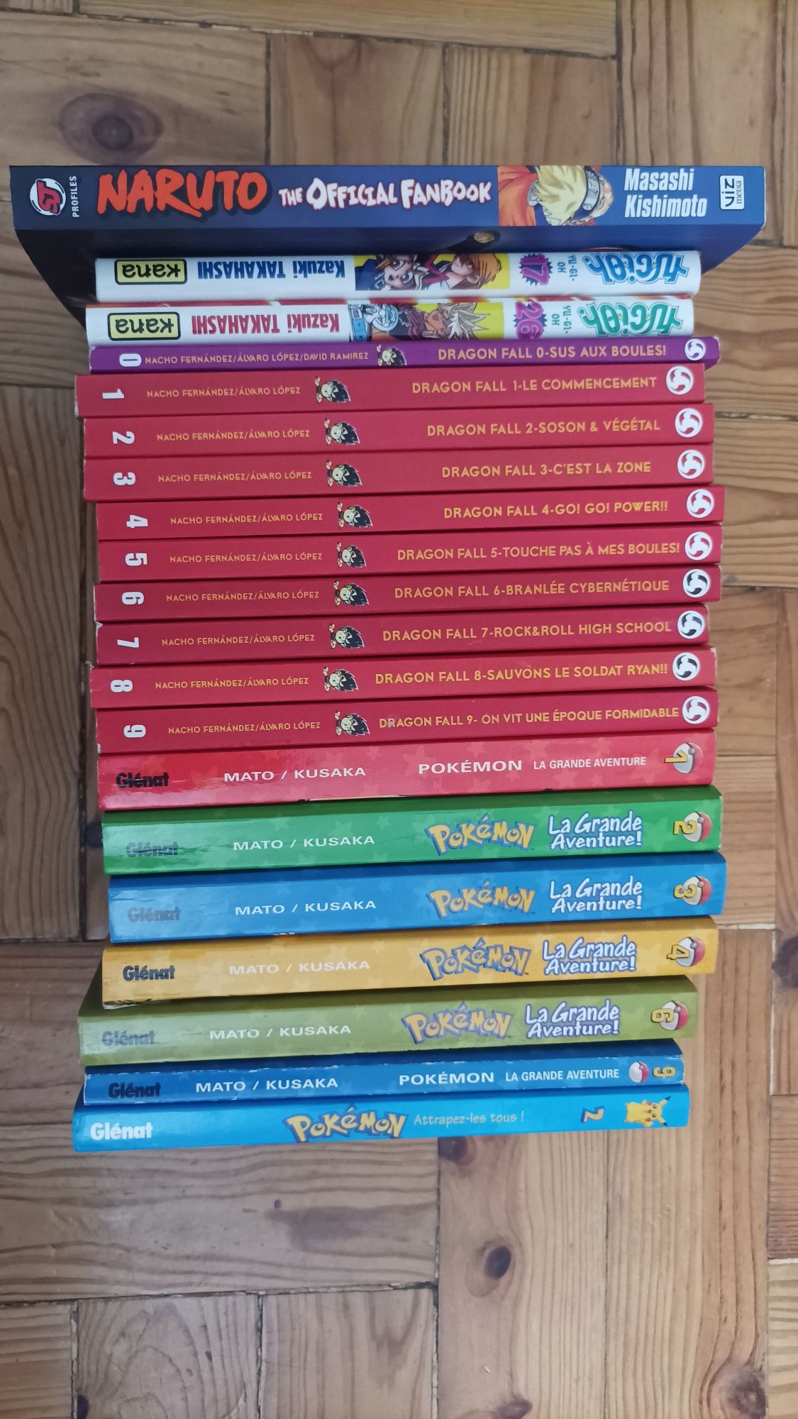 Lote de manga Naruto One piece Bleach dragon fall pokémon em francês