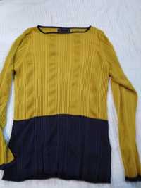 Sweter damski żółto czarny