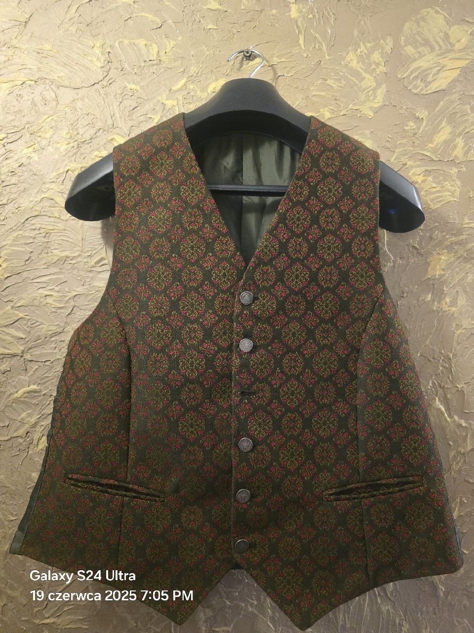 Elegancka niemiecka Bawarska kamizelka męska myśliwska M.