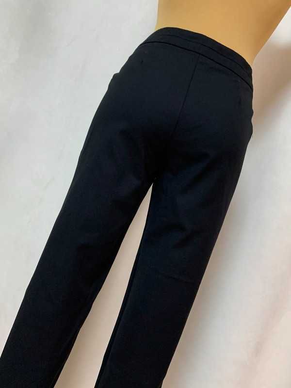 Czarne spodnie cygaretki eleganckie, kant, F&F, rozm 38