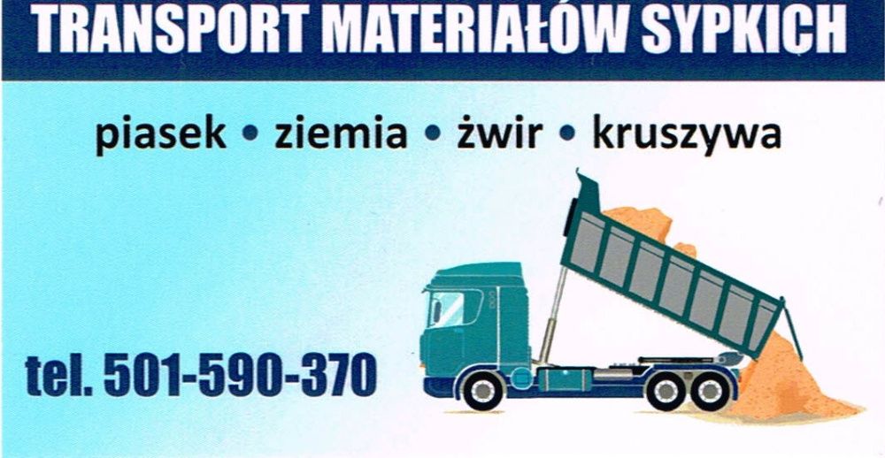 Transport Wywrotka , Wanna, Łódka materiały sypkie