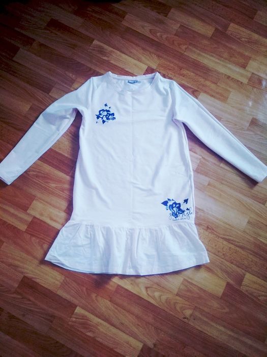 Платье, туника, коктейльное, с рукавом для вечерних прогулок у моря