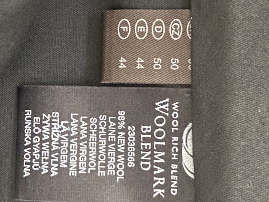 Westbury 50 L męskie spodnie czarne eleganckie wełna