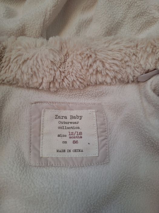 Kurtka kurteczka zimowa zara, dla dziewczynki,  12-18 miesięcy,  86