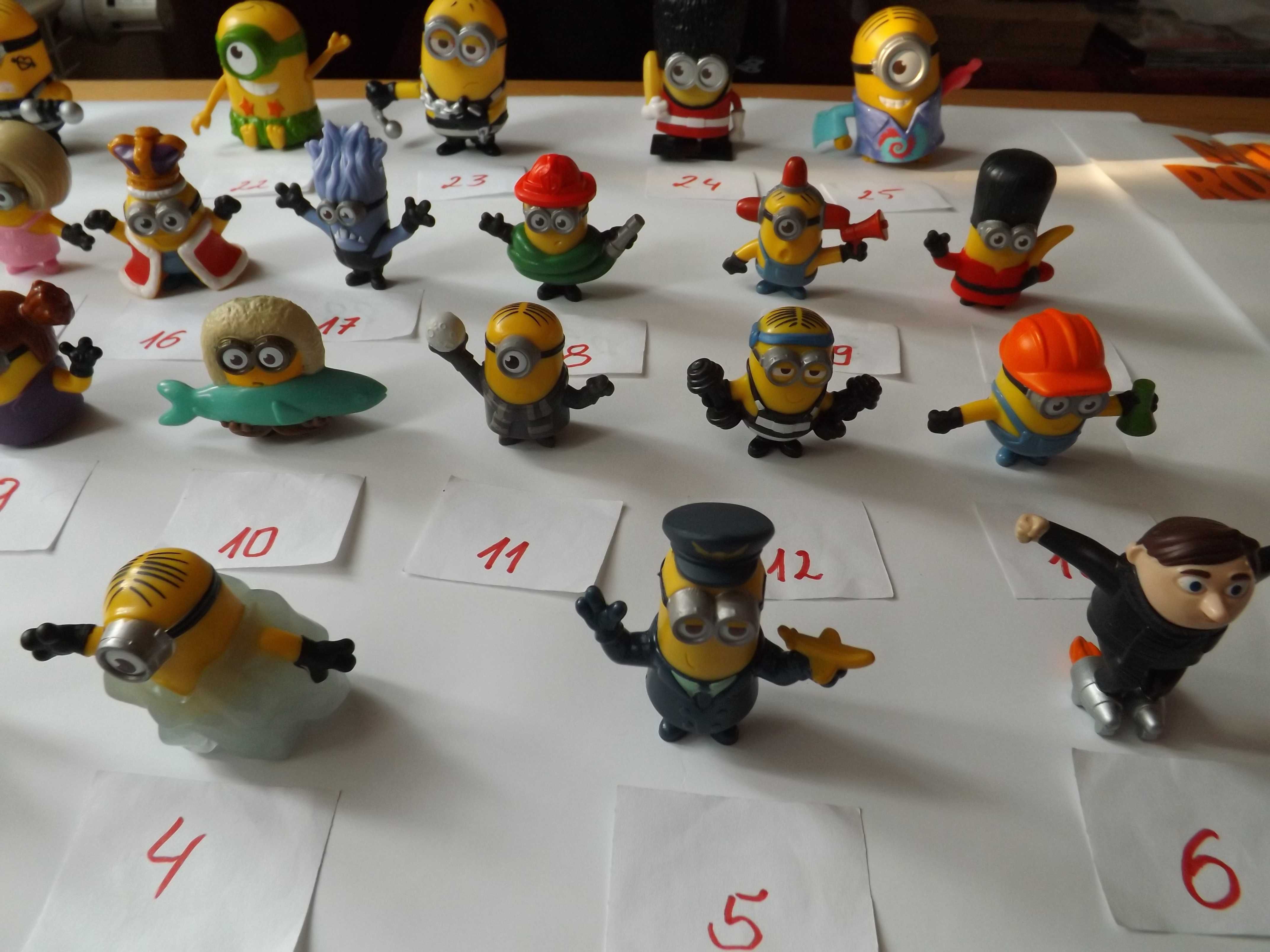 Minionki, dvd, figurki, kolekcja , plan lekcji